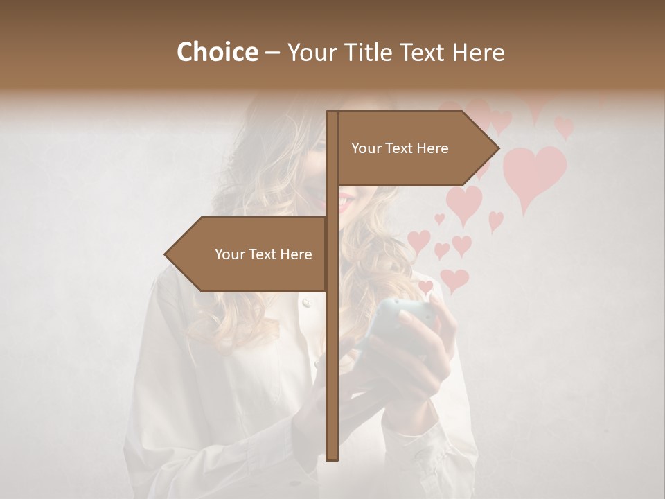 Blonde Pretty Sentiment PowerPoint Template