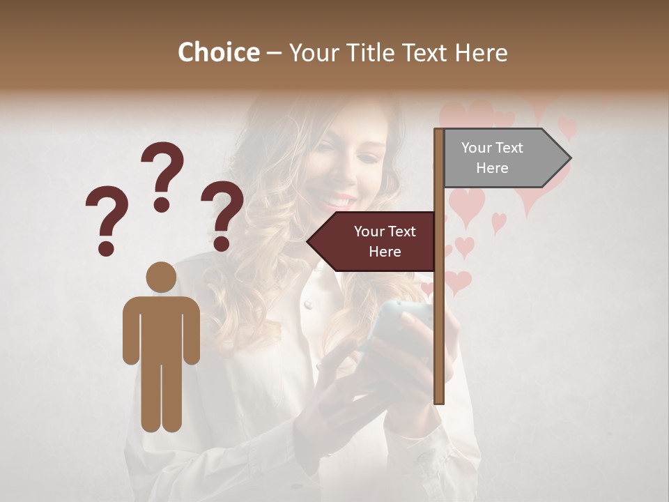 Blonde Pretty Sentiment PowerPoint Template