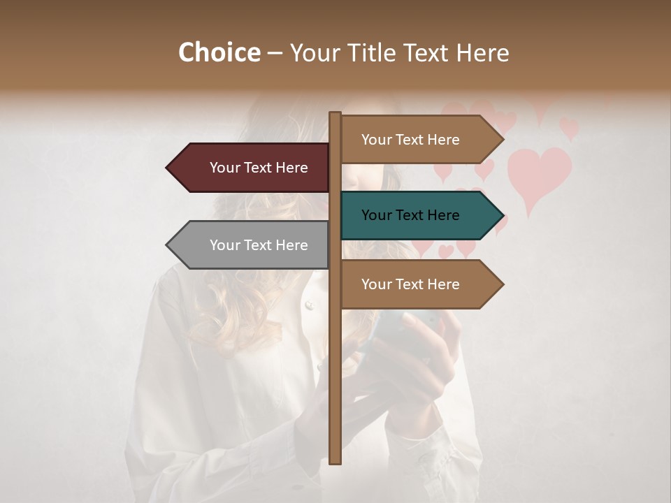 Blonde Pretty Sentiment PowerPoint Template