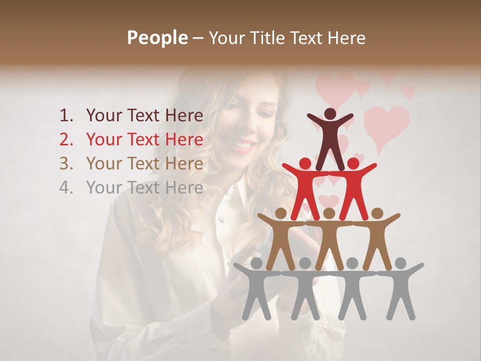 Blonde Pretty Sentiment PowerPoint Template