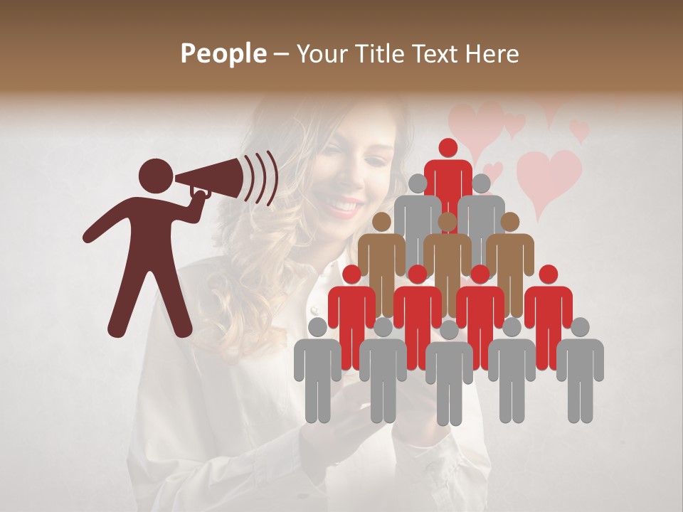 Blonde Pretty Sentiment PowerPoint Template