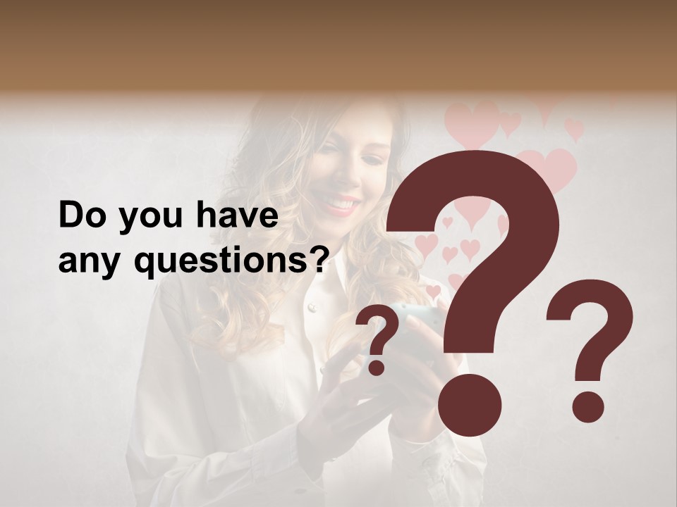 Blonde Pretty Sentiment PowerPoint Template