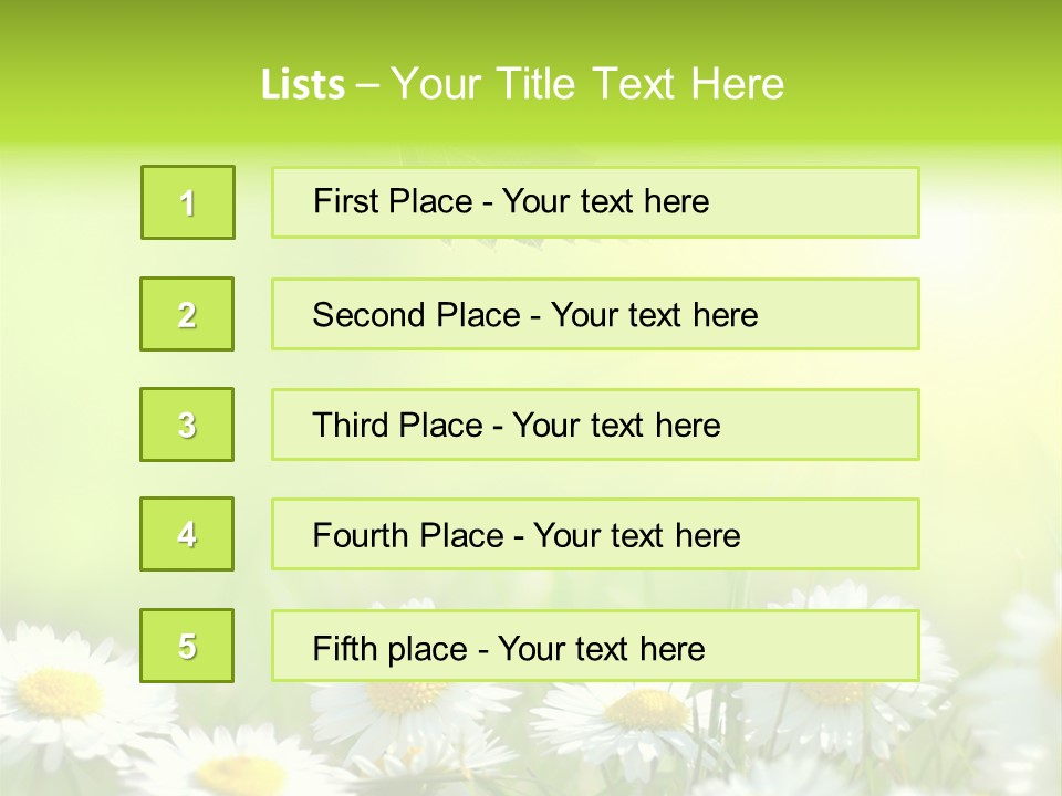 Chamomile Beam Sun PowerPoint Template
