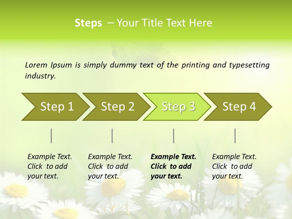 Chamomile Beam Sun PowerPoint Template
