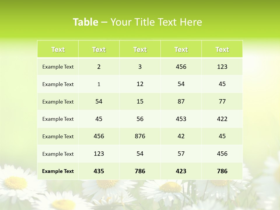 Chamomile Beam Sun PowerPoint Template