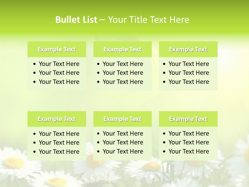 Chamomile Beam Sun PowerPoint Template