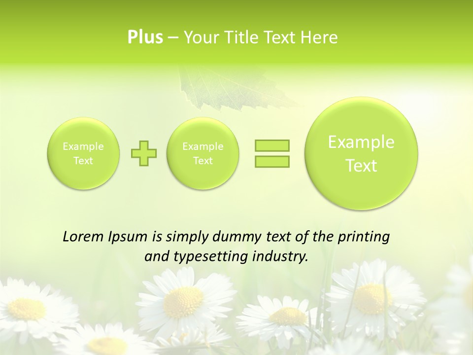 Chamomile Beam Sun PowerPoint Template