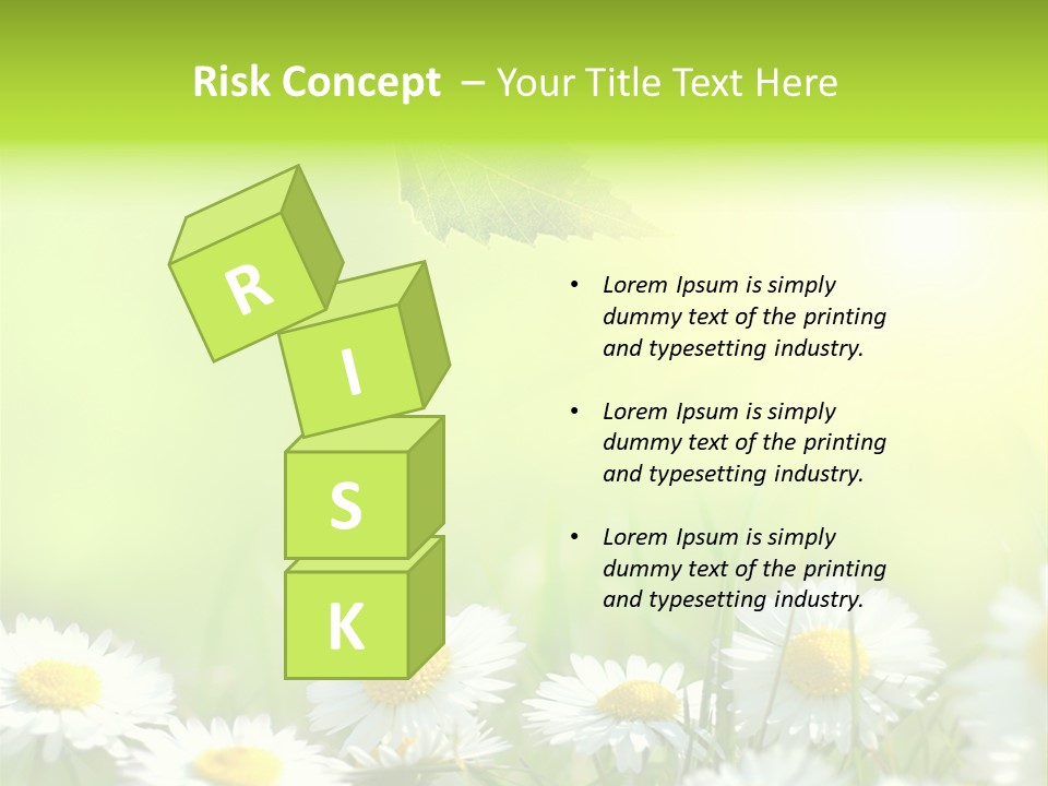 Chamomile Beam Sun PowerPoint Template