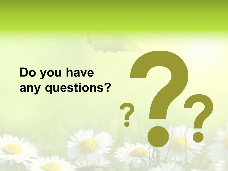 Chamomile Beam Sun PowerPoint Template