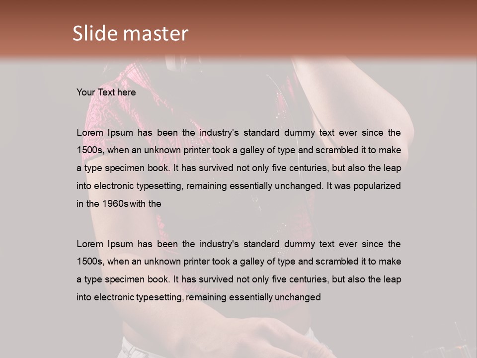 Party Listen Headphones PowerPoint Template