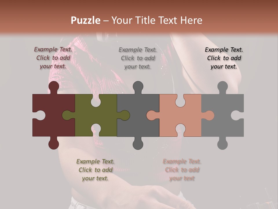 Party Listen Headphones PowerPoint Template