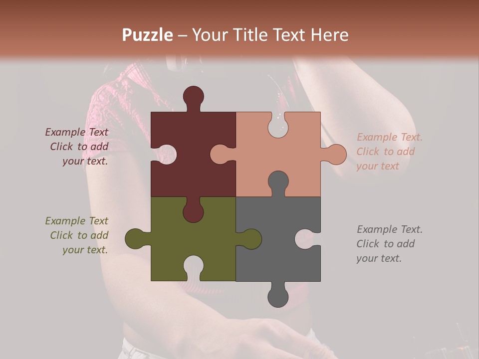 Party Listen Headphones PowerPoint Template