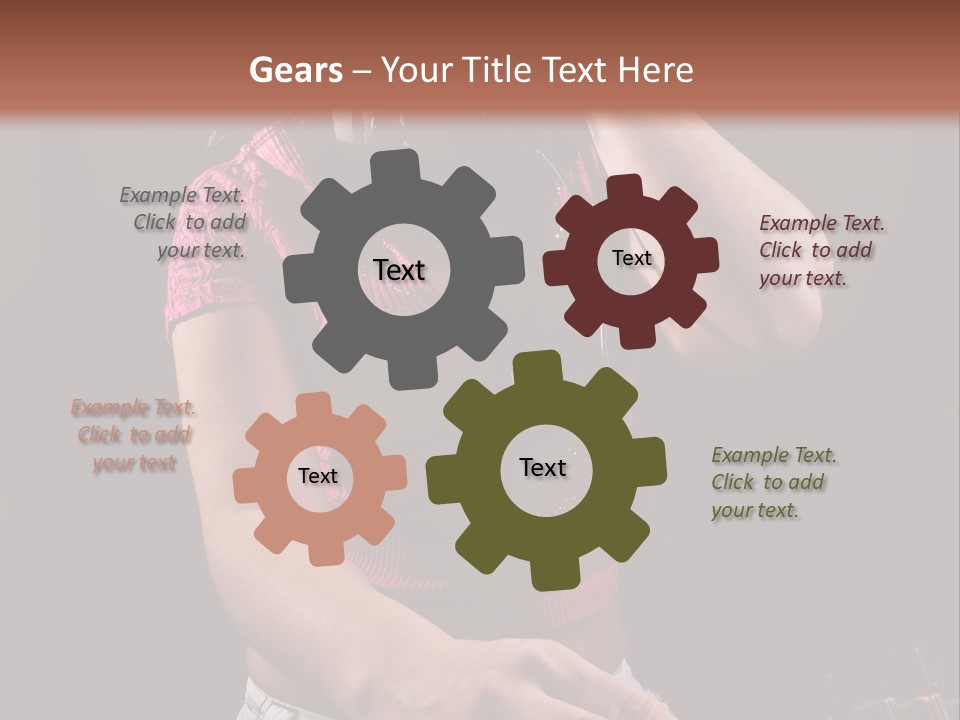 Party Listen Headphones PowerPoint Template