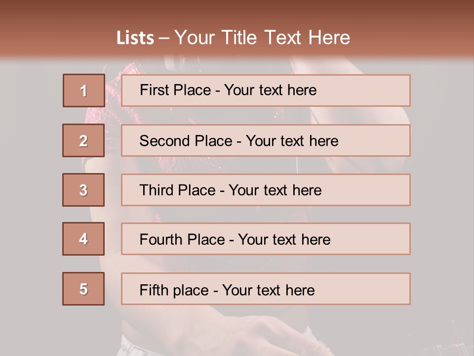 Party Listen Headphones PowerPoint Template