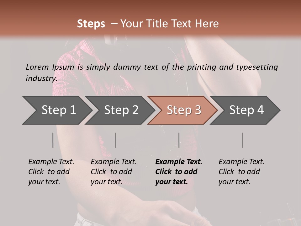 Party Listen Headphones PowerPoint Template