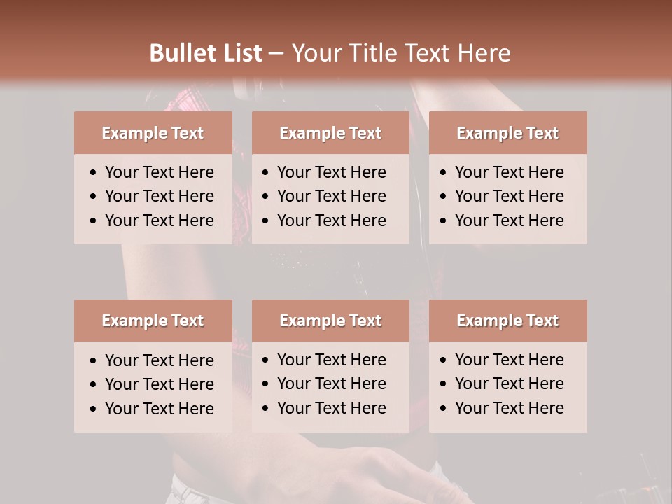 Party Listen Headphones PowerPoint Template