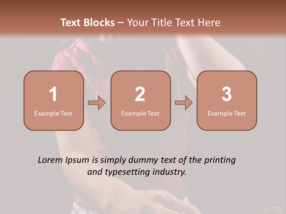 Party Listen Headphones PowerPoint Template