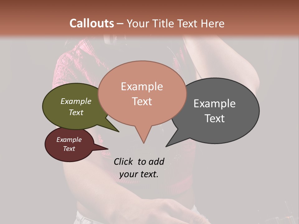 Party Listen Headphones PowerPoint Template