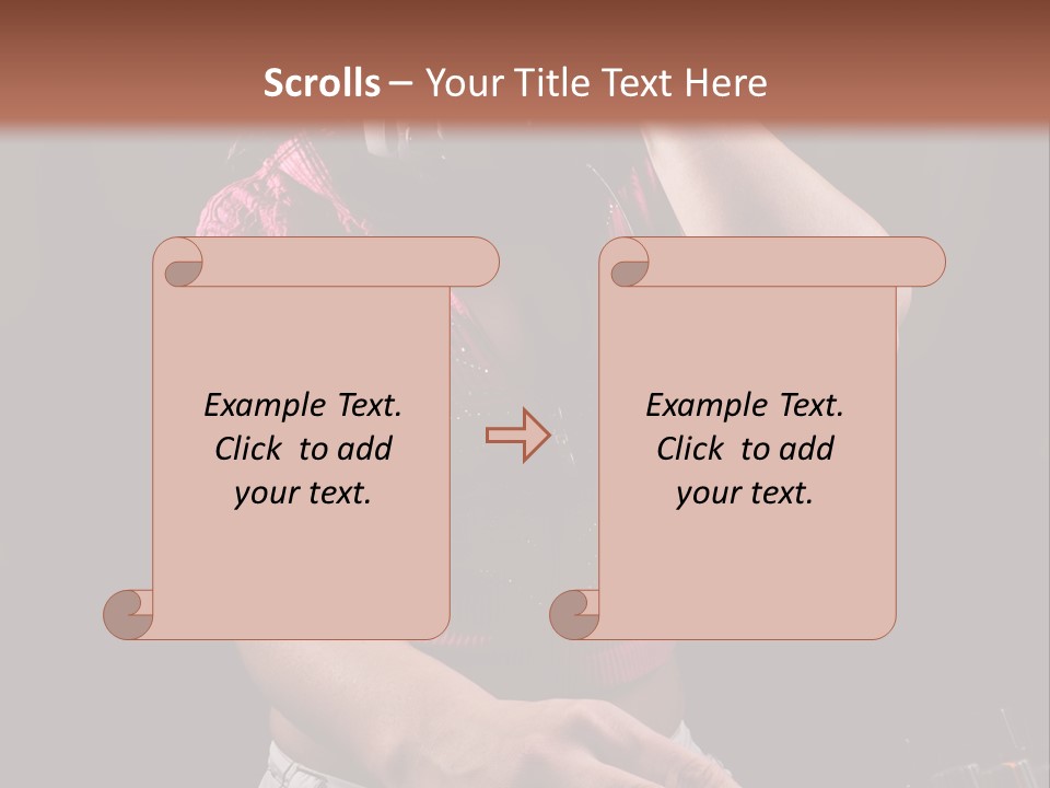 Party Listen Headphones PowerPoint Template