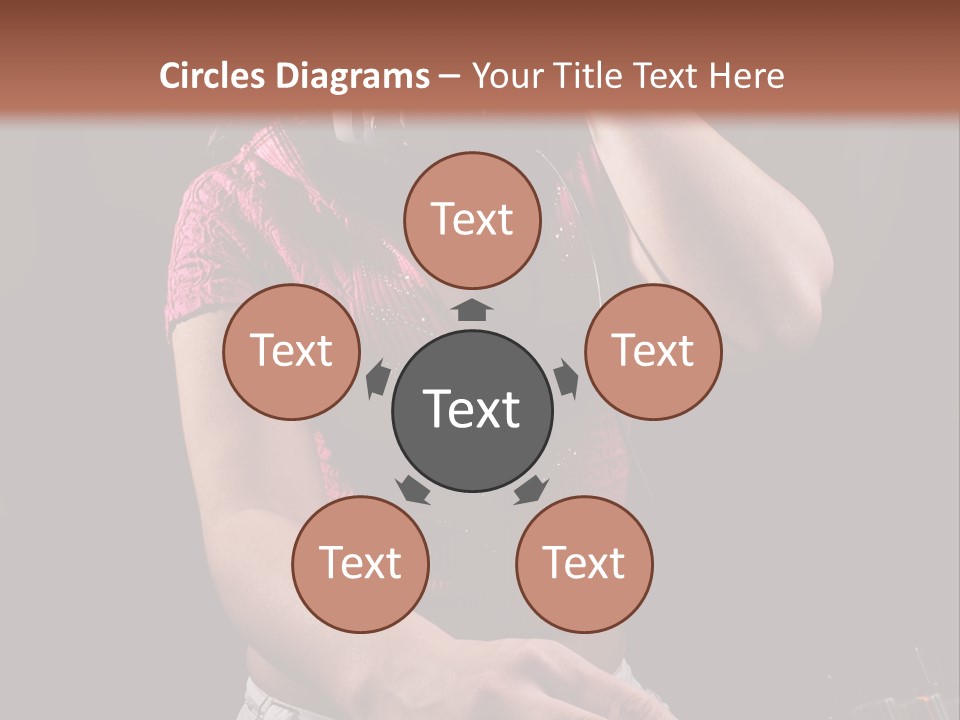 Party Listen Headphones PowerPoint Template