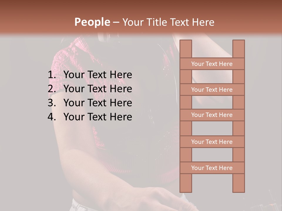 Party Listen Headphones PowerPoint Template