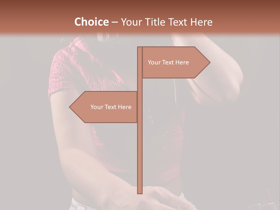 Party Listen Headphones PowerPoint Template