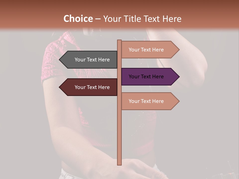 Party Listen Headphones PowerPoint Template