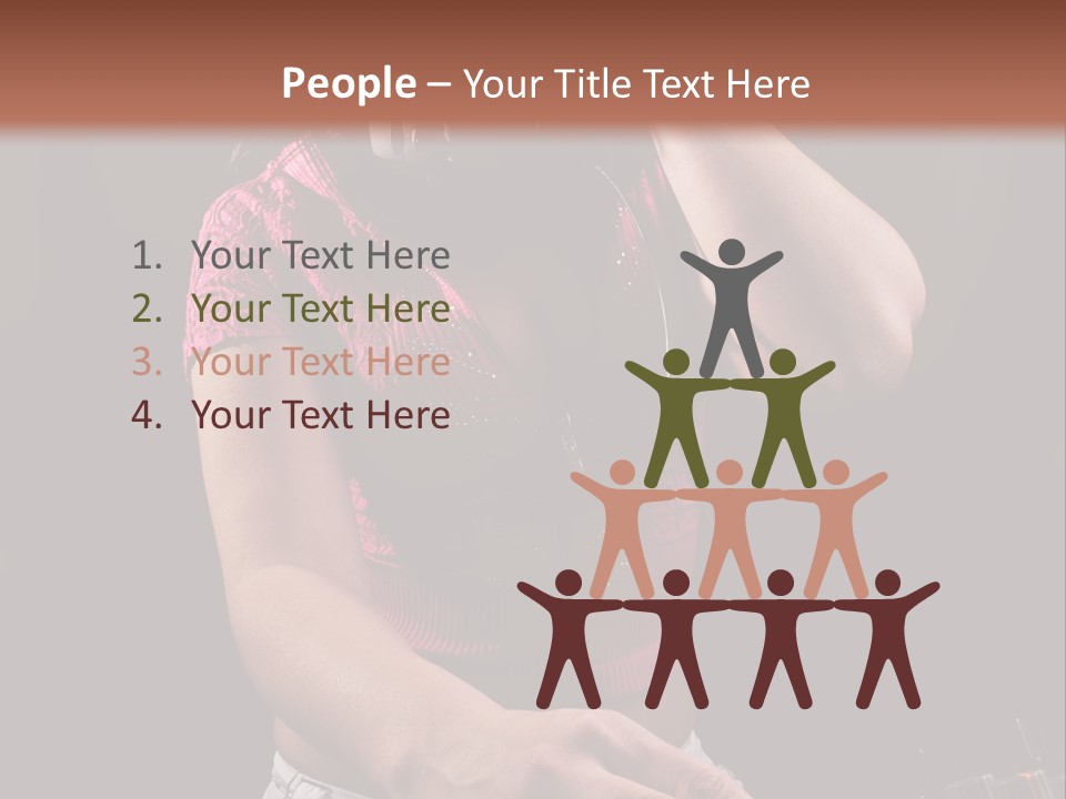 Party Listen Headphones PowerPoint Template