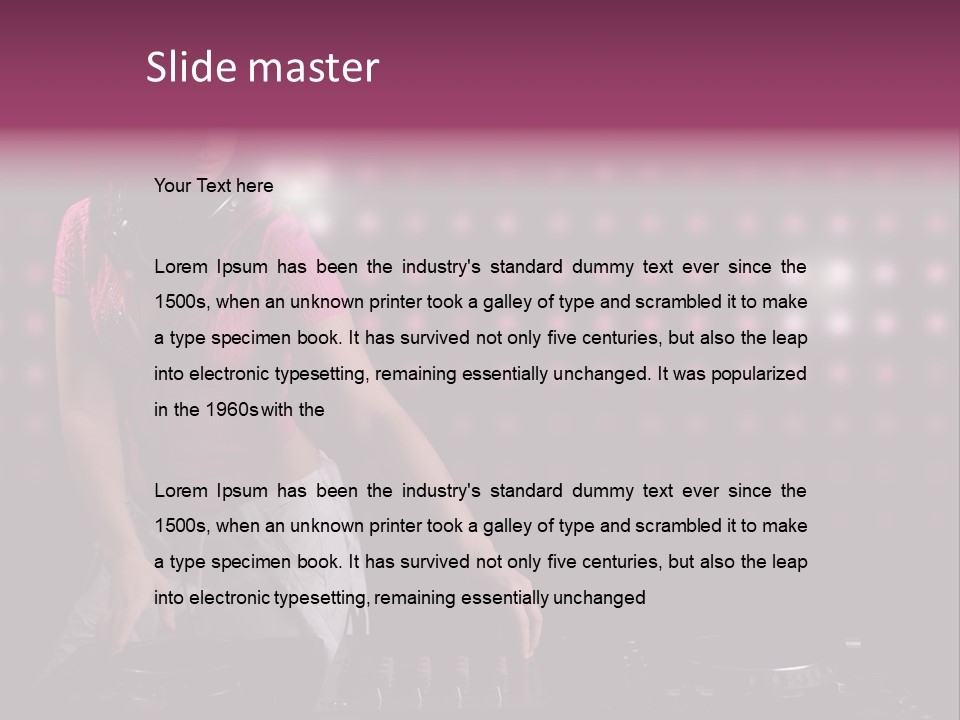 Mixer Headphones Beauty PowerPoint Template