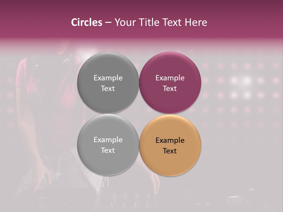 Mixer Headphones Beauty PowerPoint Template