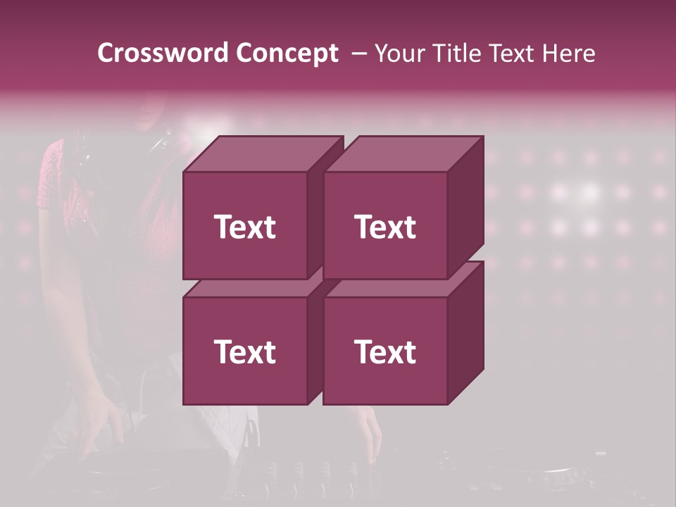 Mixer Headphones Beauty PowerPoint Template