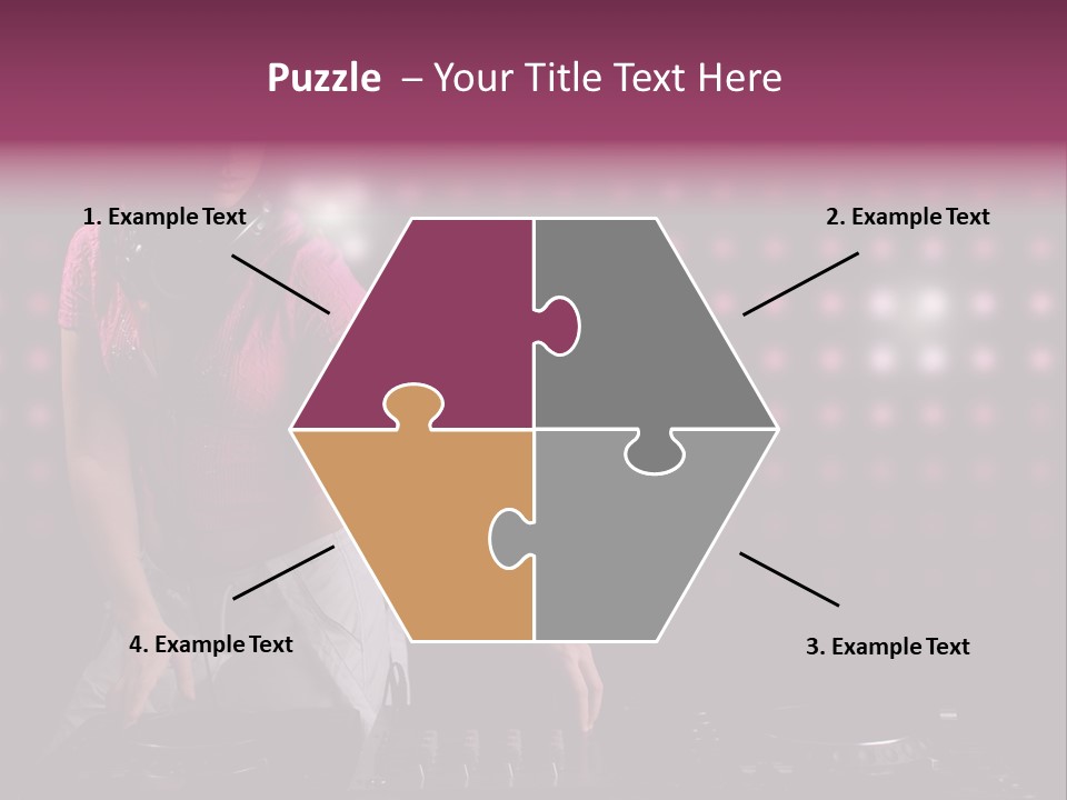 Mixer Headphones Beauty PowerPoint Template