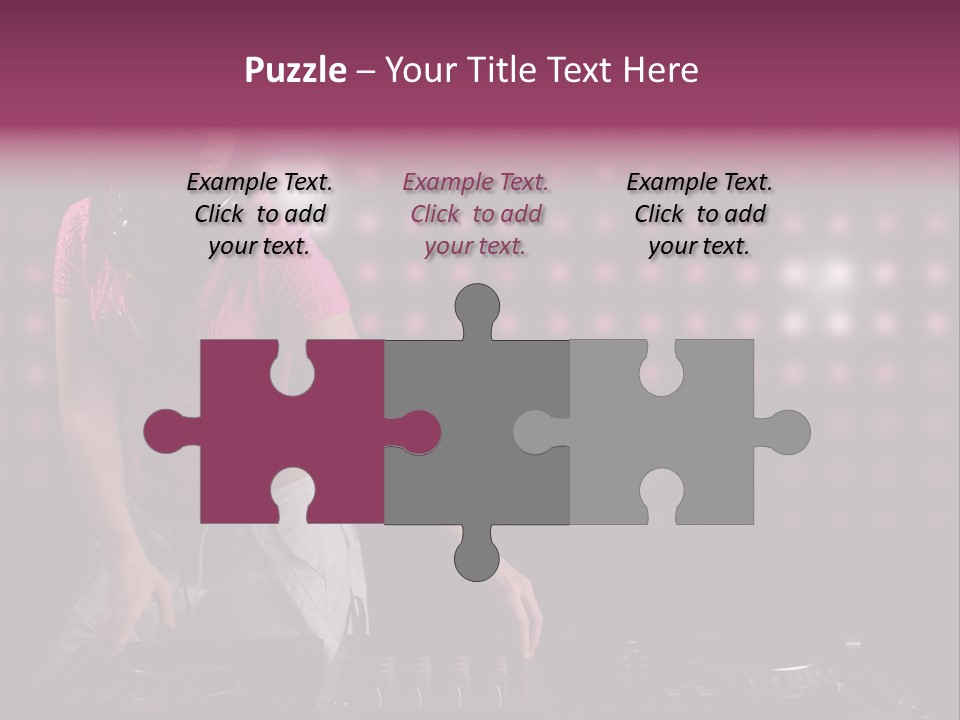 Mixer Headphones Beauty PowerPoint Template