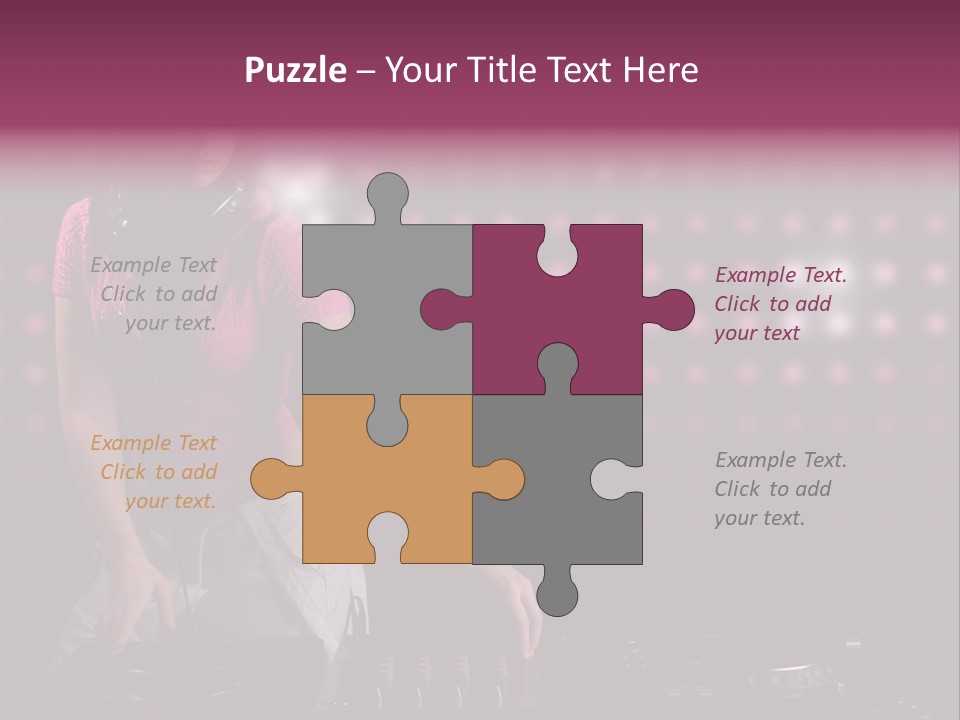 Mixer Headphones Beauty PowerPoint Template