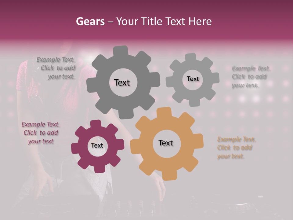 Mixer Headphones Beauty PowerPoint Template