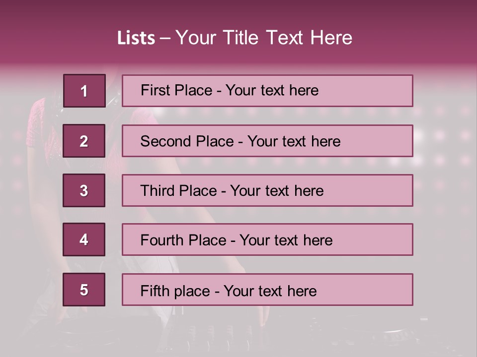 Mixer Headphones Beauty PowerPoint Template