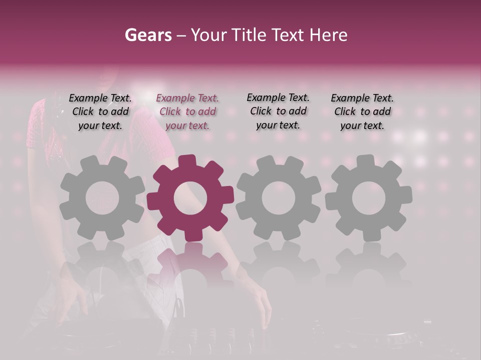 Mixer Headphones Beauty PowerPoint Template