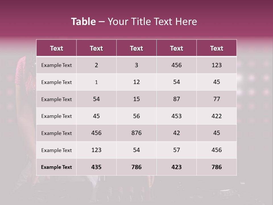 Mixer Headphones Beauty PowerPoint Template