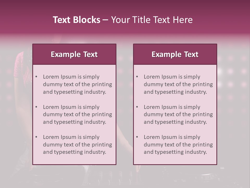 Mixer Headphones Beauty PowerPoint Template