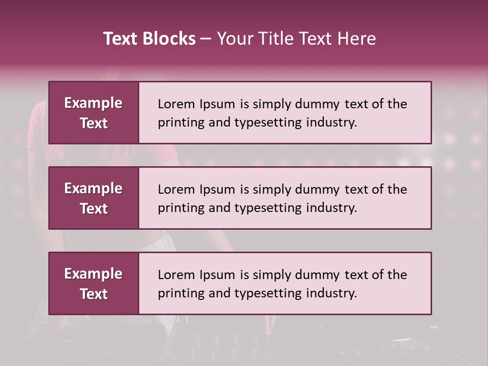 Mixer Headphones Beauty PowerPoint Template