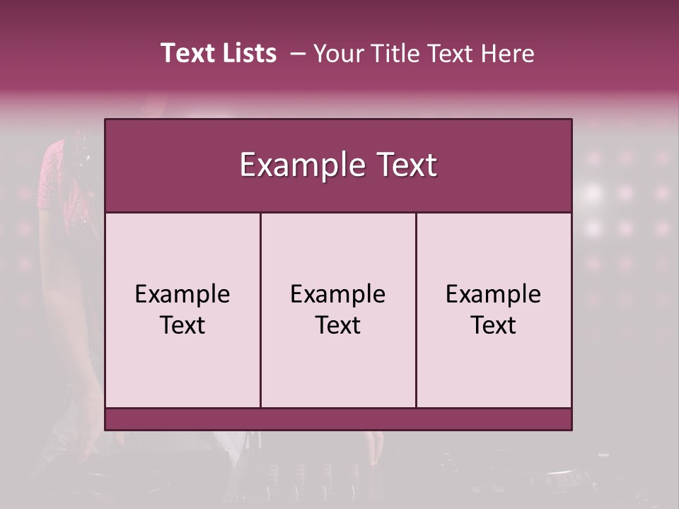 Mixer Headphones Beauty PowerPoint Template