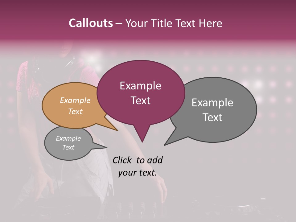 Mixer Headphones Beauty PowerPoint Template