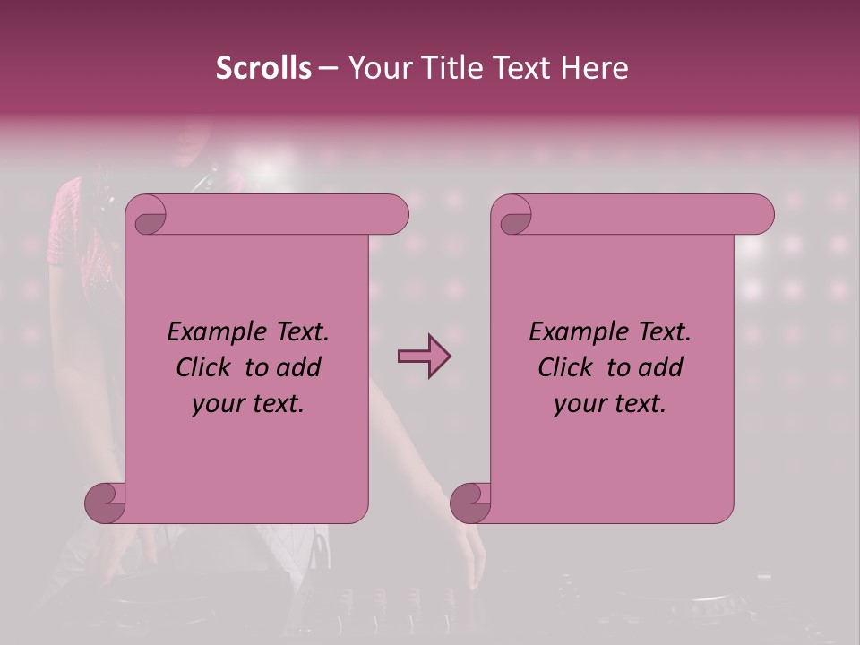 Mixer Headphones Beauty PowerPoint Template
