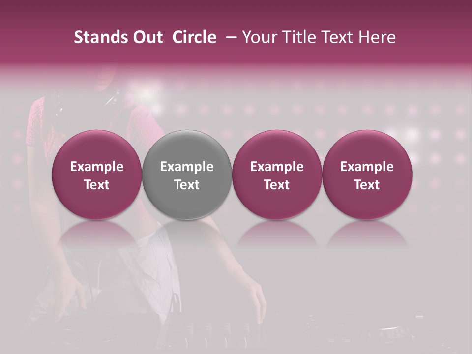 Mixer Headphones Beauty PowerPoint Template