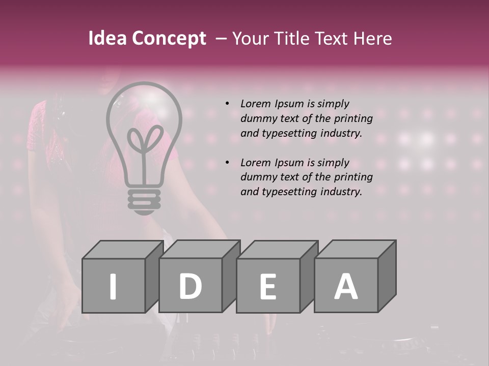 Mixer Headphones Beauty PowerPoint Template