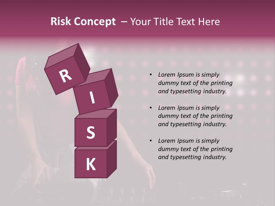 Mixer Headphones Beauty PowerPoint Template