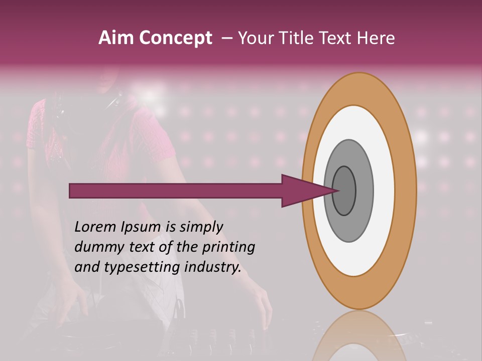 Mixer Headphones Beauty PowerPoint Template