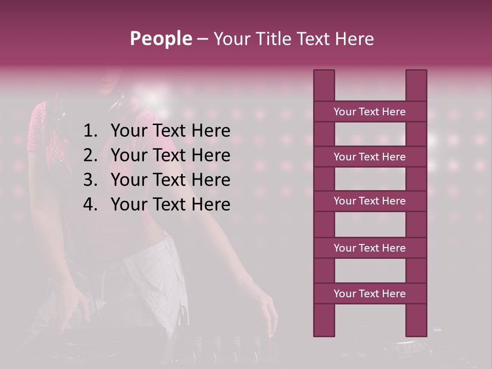 Mixer Headphones Beauty PowerPoint Template