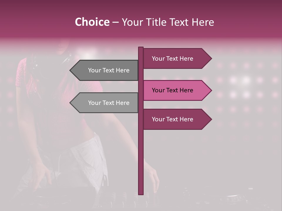 Mixer Headphones Beauty PowerPoint Template