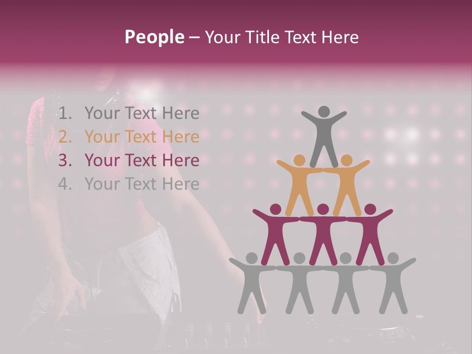 Mixer Headphones Beauty PowerPoint Template